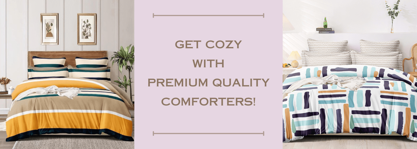 Get cozy with premium quality comforters