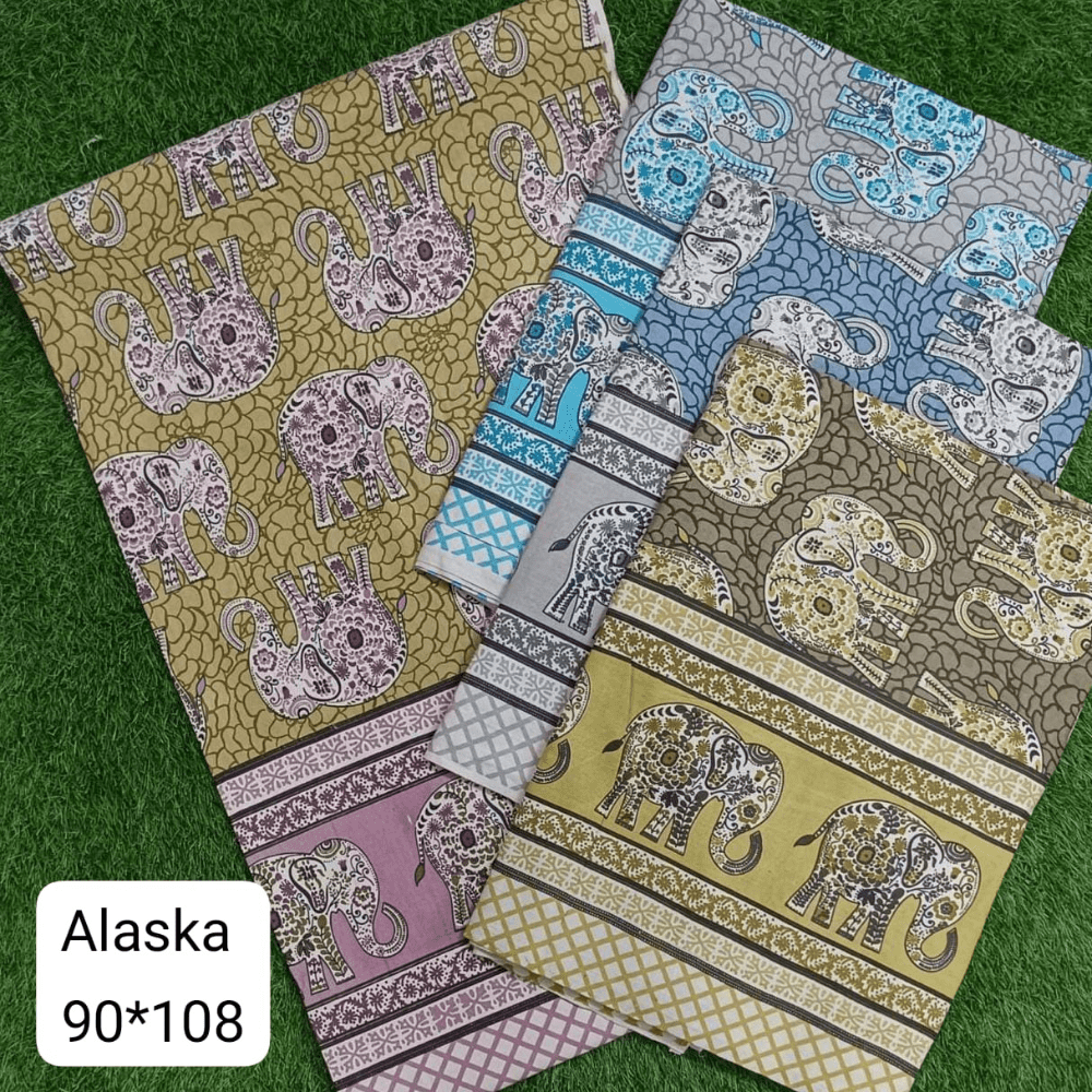 A1 | 90*108 | 100% Cotton | Bedsheet with two Pillow Covers | Double Fitted Sheet
